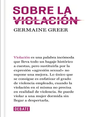 cover image of Sobre la violación